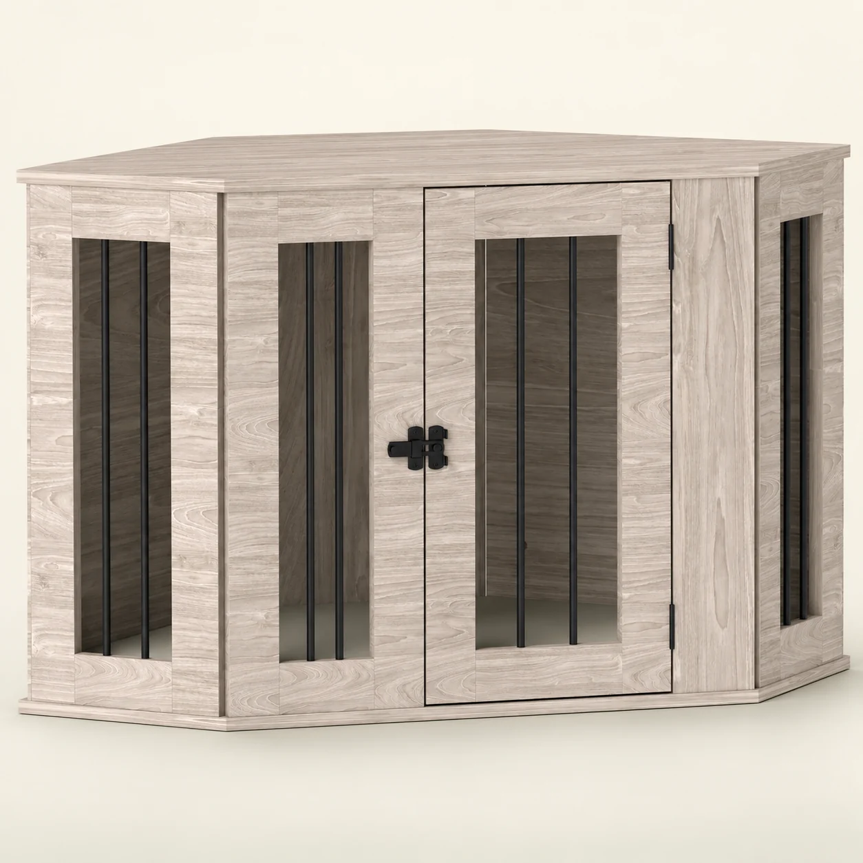 PawHut Wide side-table crate · Walnut